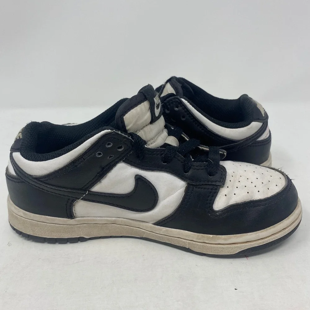 Nike Dunk Low Panda Black White Sneakers CW1588-100 Kids Size 1Y